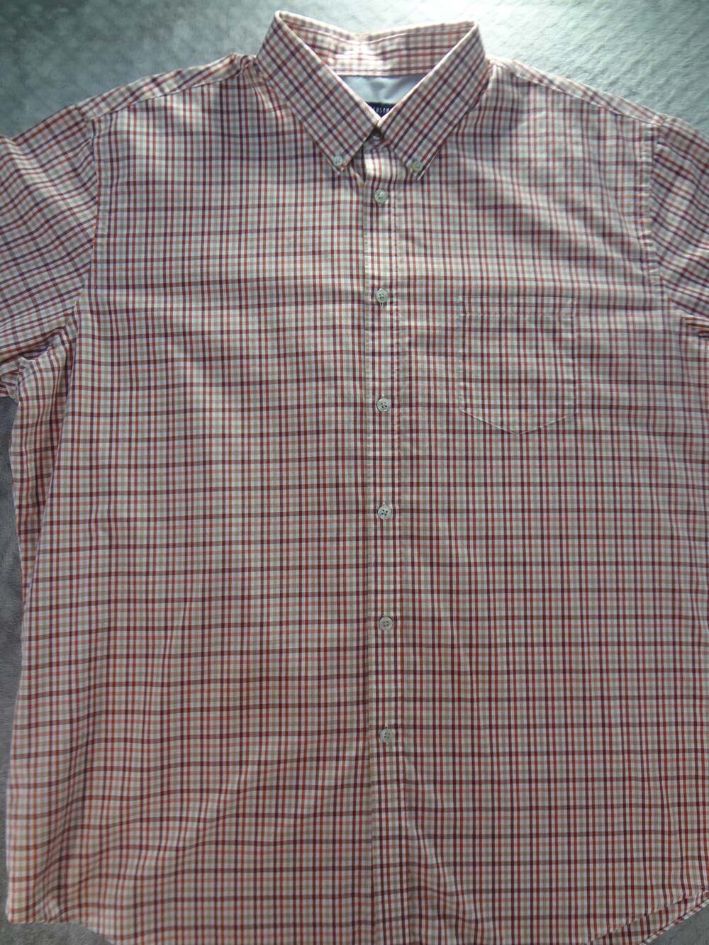 Van Heusen Mens XL Collar Size tag 17-17 1/2 Button Down Dress Shirt Gingham